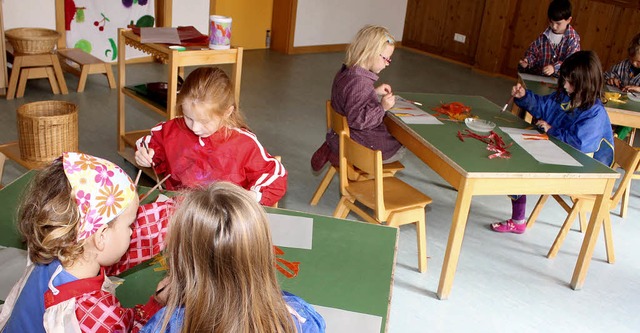 Im Huserner Kindergarten soll ein hal...Nachmittagsbetreuung getestet werden.   | Foto: C. Liebwein