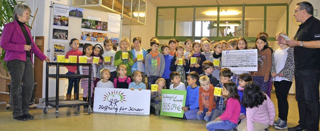 Schler der Schwarzenbergschule berga... an &#8222;Hoffnung fr Kinder&#8220;.  | Foto: Sylvia Timm