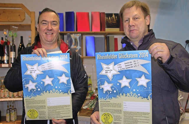 Frank Sattler (links) und Markus Saile...kstern-Aktion des Gewerbevereins  ein.  | Foto: Petra Wunderle