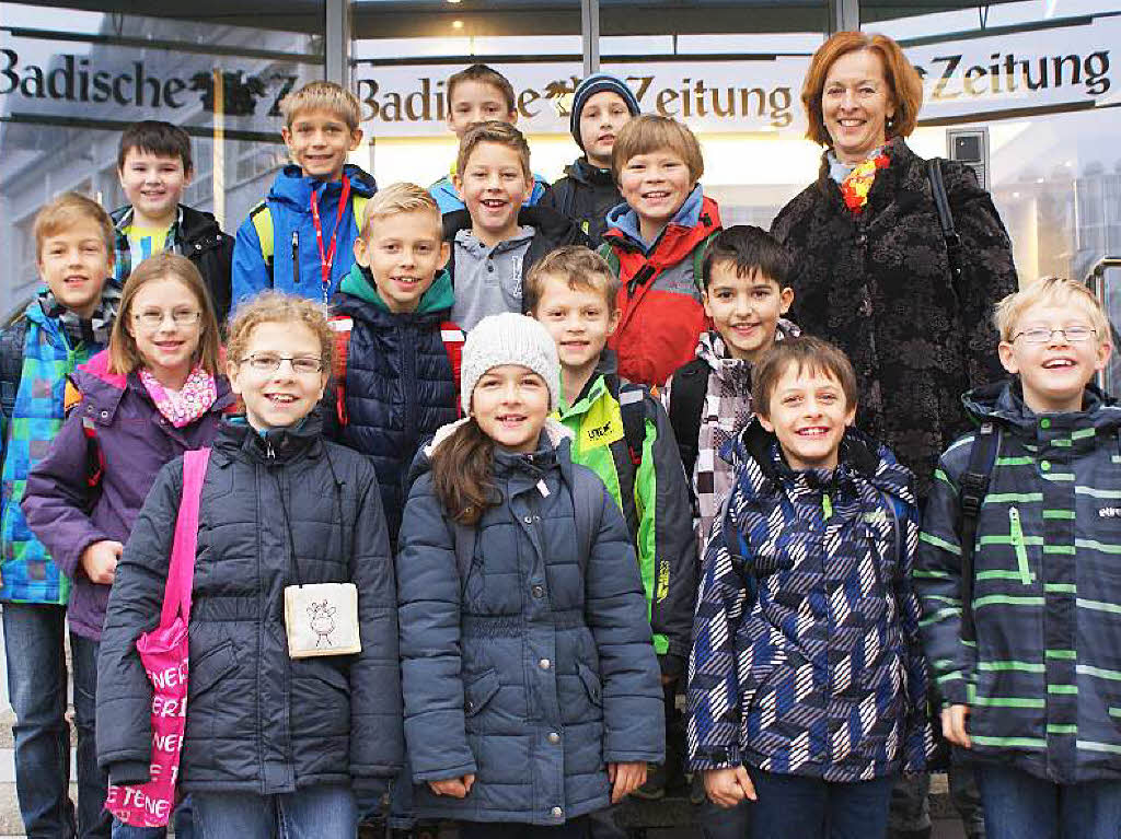 Die Klasse 4 der Maria Sibylla Merian Grundschule Endingen mit ihrer Lehrerin Frau Elisabeth Mlder