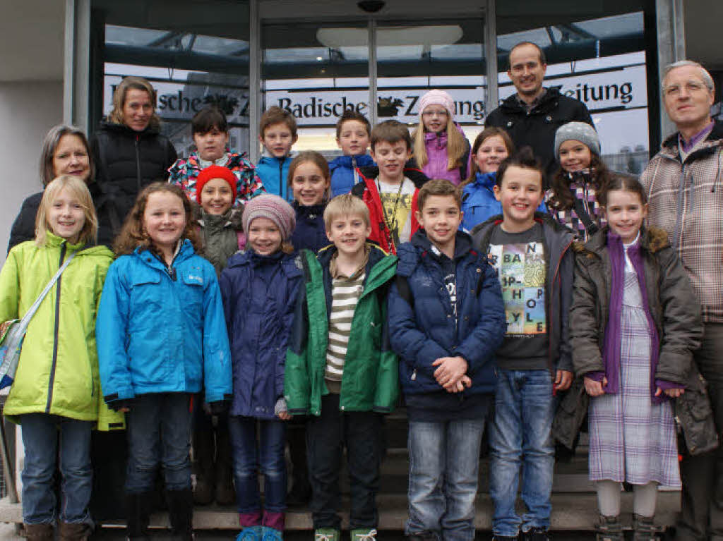 Die Klasse 4w der Adolf-Gnshirt-Schule Eichstetten mit ihrer Lehrerin Frau Wiebke Stieber