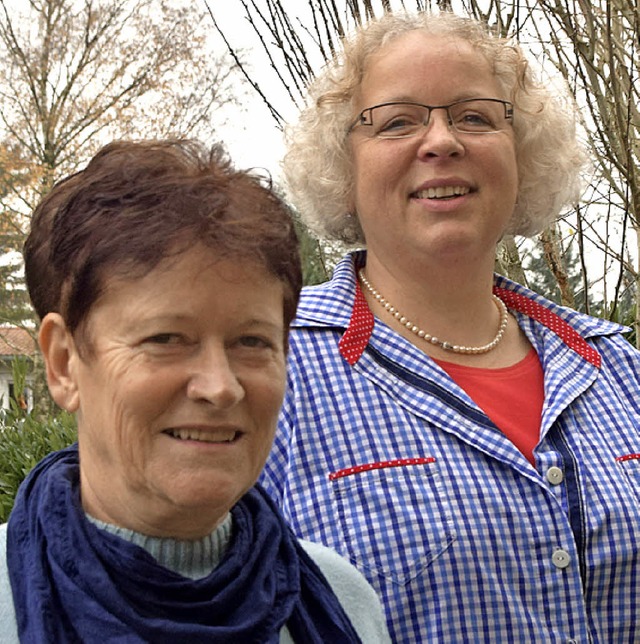 <Text>Gabi Wahl und Gisela Kartschall (von links) </Text>  | Foto: Ehrlich