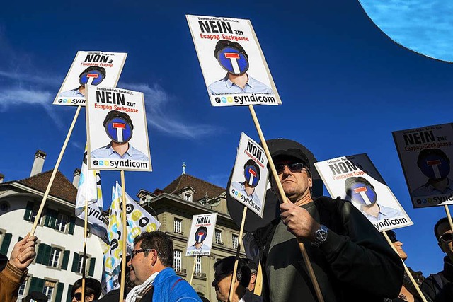 Demonstration in Bern gegen die &#8222;Ecopop&#8220;-Initiative  | Foto: AFP