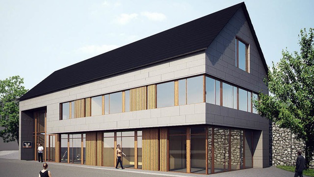 <Text>So soll das neue Rathaus in Biederbach einmal aussehen. </Text>  | Foto: zvg