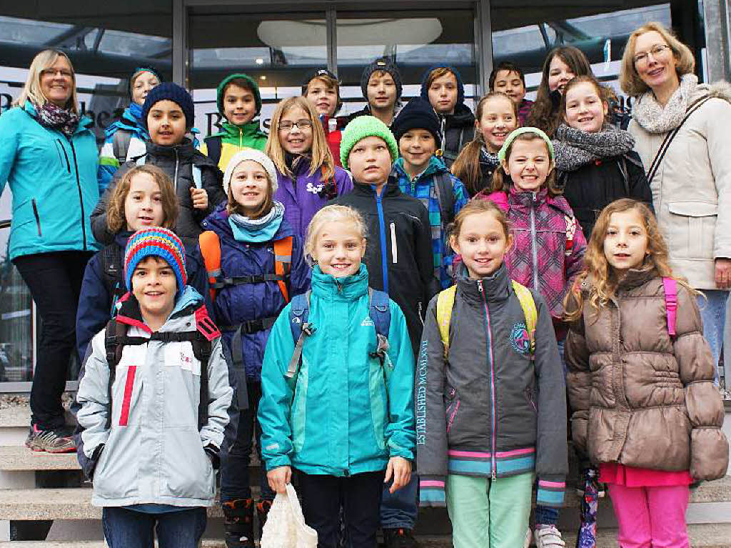 Die Klasse 4e der Rheinschule Neuenburg, Auenstelle Griheim mit ihrer Lehrerin Frau Isabelle Sauer Jger