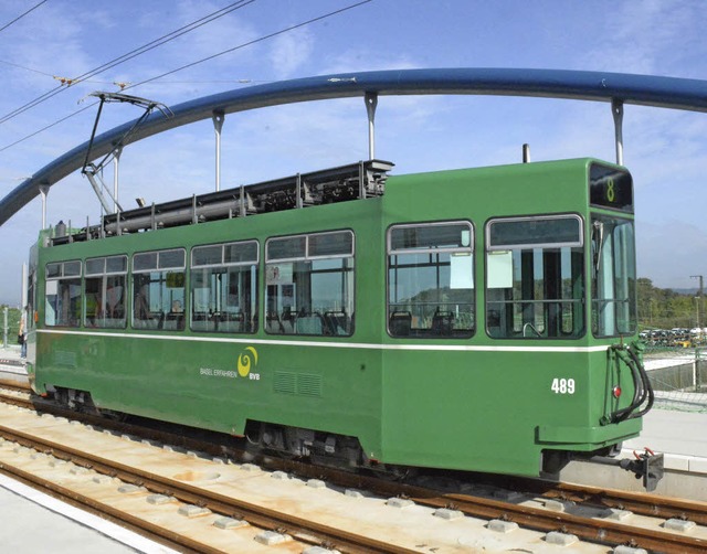Am 29. September erreichte die erste Tram die neue Bogenbrcke.   | Foto: Hannes Lauber/privat