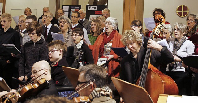 Mehrere  musikalische Gruppen haben sich am Kantatengottesdienst beteiligt.   | Foto: Heidi Fssel
