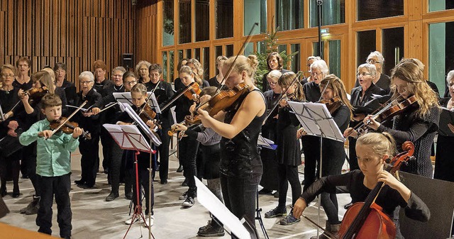Junge Instrumentalisten der Musikschul...emeinsames Konzert zum ersten Advent.   | Foto: Helmut Rothermel