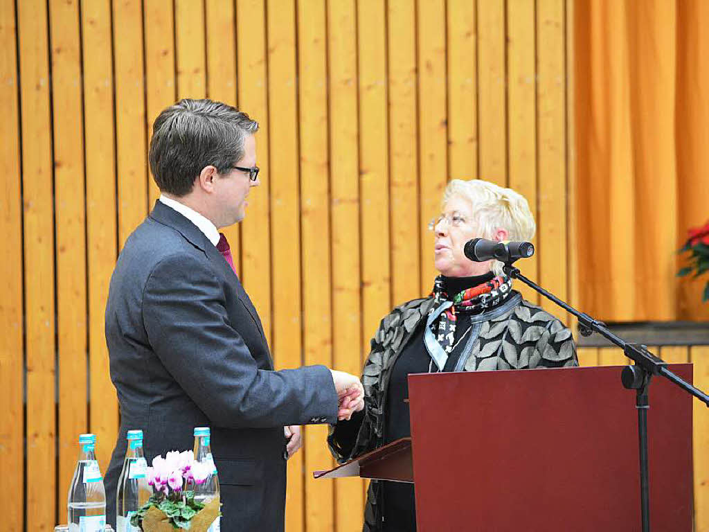 Impressionen zur Vereidigung von Brgermeister Tobias Benz in der Hochrheinhalle