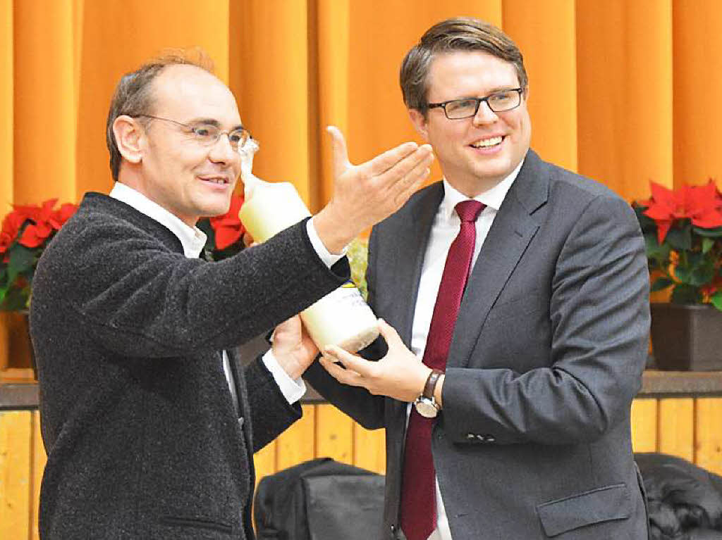 Pfarrer Uwe Schrempp gratulierte im Namen der vier Kirchengemeinden.