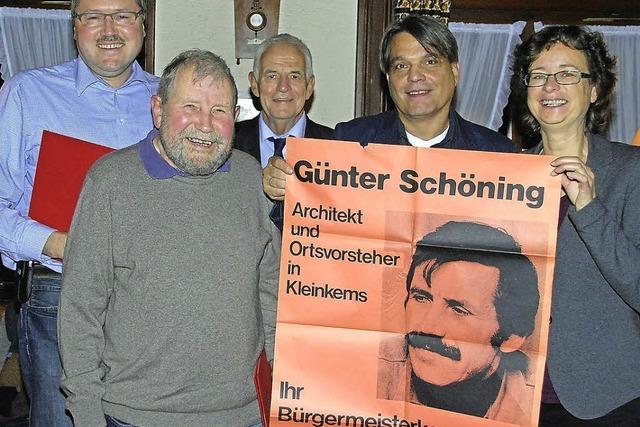 Ehre fr Schning, SPD-Brgermeisterkandidat 1974