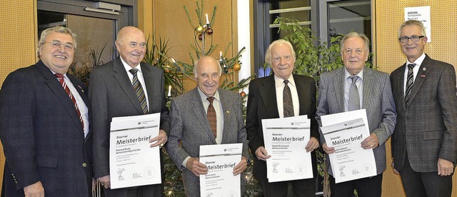 Martin Lamm, der frhere Prsident der...Rudolf Eisenmann und  Lothar Sutterer   | Foto: julia Trauden