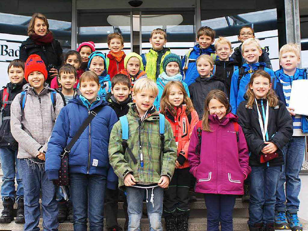 Die Klasse 4b der Fridolinschule Lrrach mit ihrer Lehrerin Frau Karin Arndt