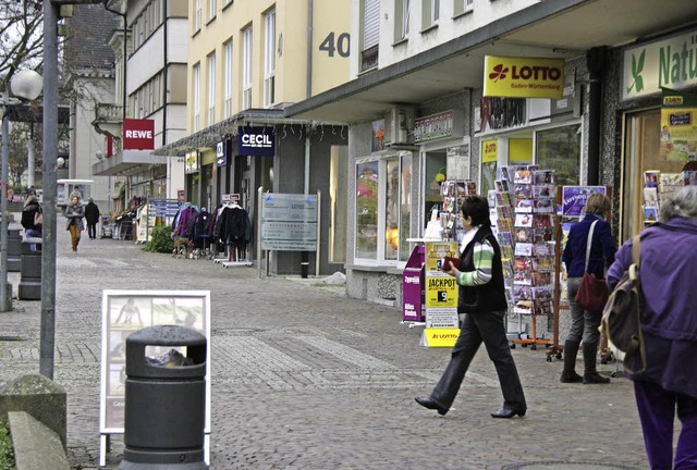 Die eher gedmpfte Stimmung auf diesem...t des Einzelhandels in der Innenstadt.  | Foto: Martin Pfefferle