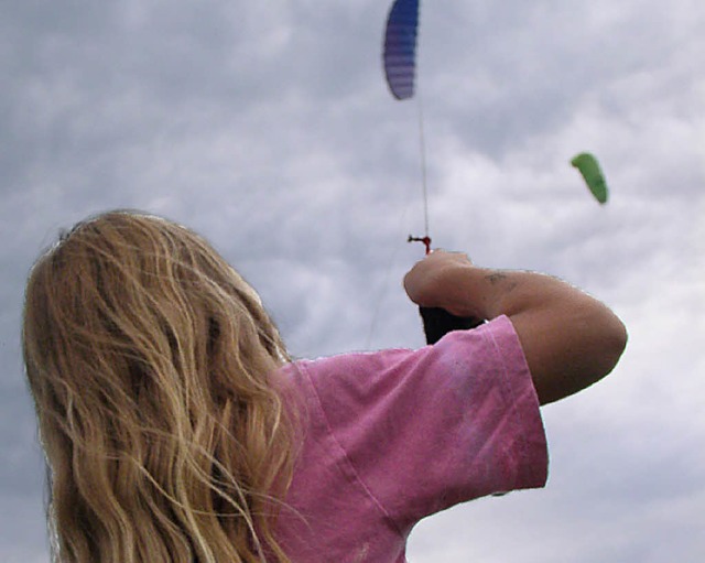 Einen Lenkdrachen steuern kann kinderl...ag gibt es in Ettenheim eineinen Kurs.  | Foto: S. Hautli