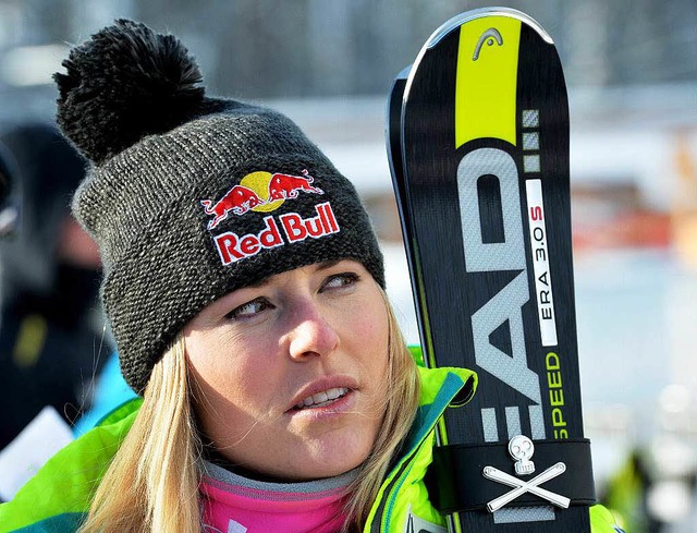 Lindsey Vonn blickt noch ein bisschen skeptisch drein.    | Foto: AFP