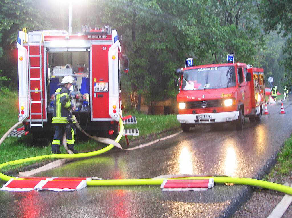Die Feuerwehr Biederbach und Siegelau ben auf der Breneck.