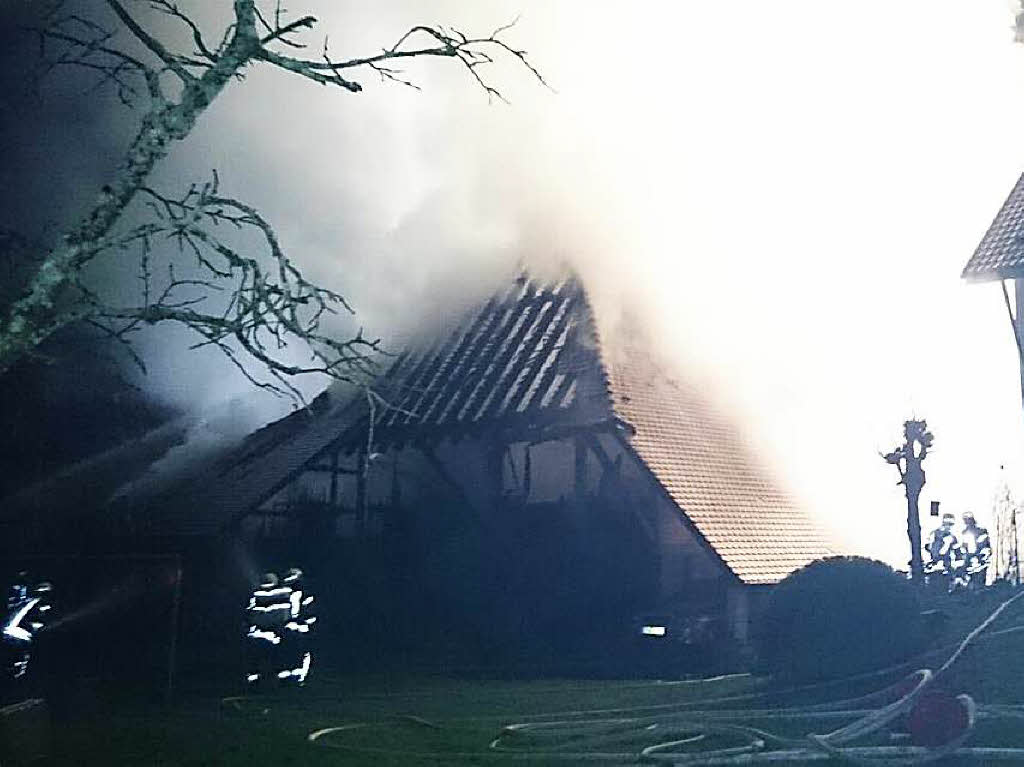 Grobrand eines Bauernhofs in Waldkirch-Buchholz