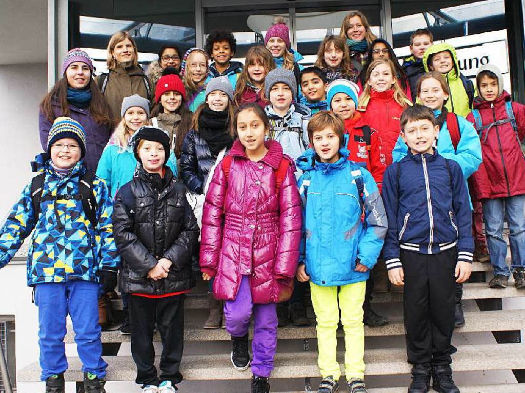 Die Klasse 4a der Mhlmattenschule Hochdorf mit ihrer Lehrerin Frau Christine Knoll