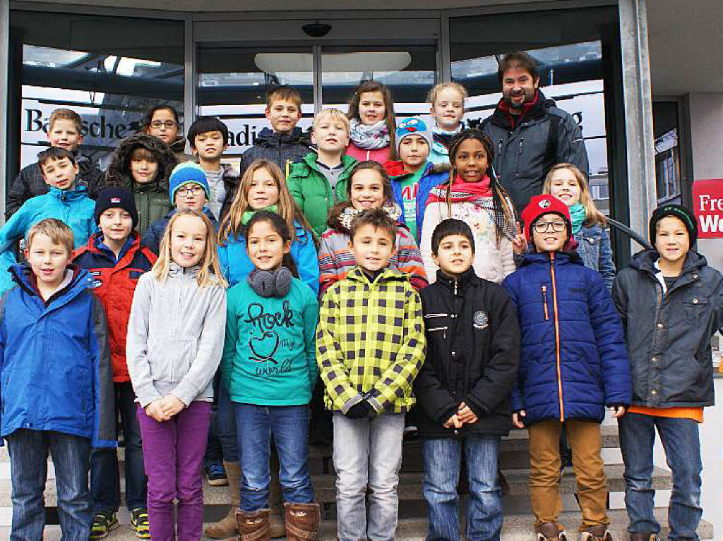 Die Klasse 4c der Grundschule Kenzingen mit ihrem Lehrer Herr Andreas Beyer
