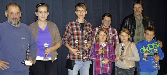 Die Pokalgewinner bei der Kreisschau in Maulburg   | Foto: Georg Diehl