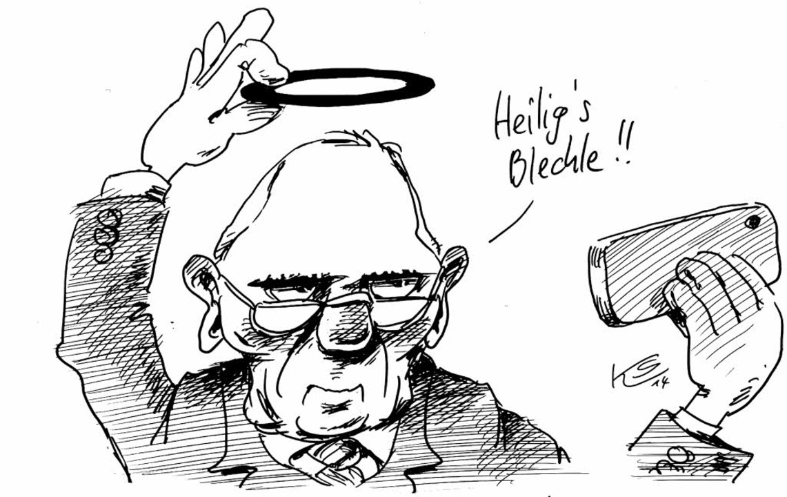 Selfie mit Schwarzer Null - Karikaturen - Badische Zeitung