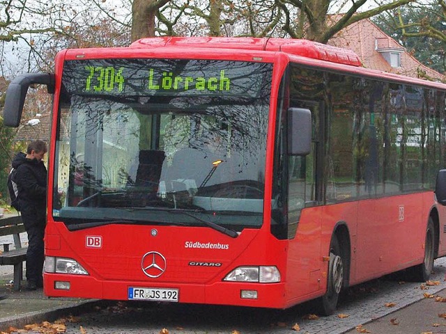 Ewas spter abfahren und etwas lnger ... nderungen auf der Linie nach Lrrach  | Foto: Rolf reissmann