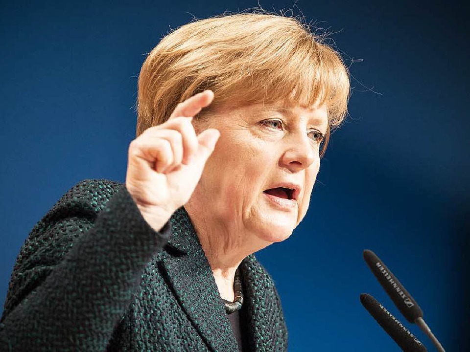 Angela Merkel ist als CDU-Vorsitzende wiedergewählt worden.  | Foto: dpa