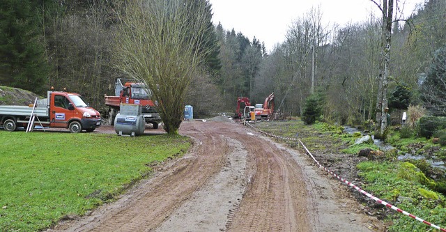 Die Arbeiten fr den Bau der Klranlage Sgendobel laufen.   | Foto: Gemeinde