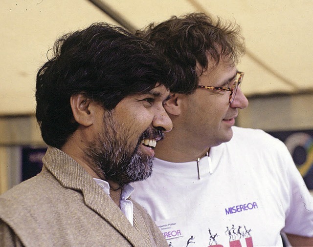 Benjamin Ptter aus Freiburg kmpfte 1...er Kailash Satyarthi fr Kinderrechte.  | Foto: Misereor