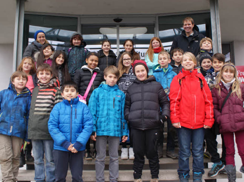 Die Klasse 4c der Kastelbergschule Waldkirch mit ihrem Lehrer Herr Martin Raedel
