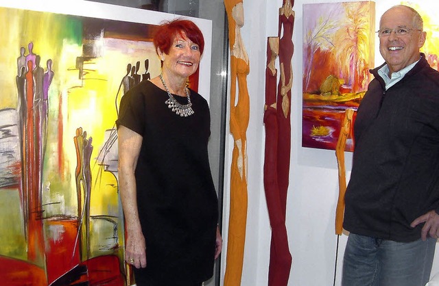 Susanne Schultze-Trautmann und Hanspet... der Galerie Passione dell&#8217;Arte   | Foto: Frey