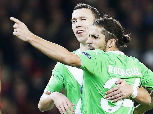 Steht in der K.o.-Runde der Europa League: der VfL Wolfsburg.  | Foto: dpa