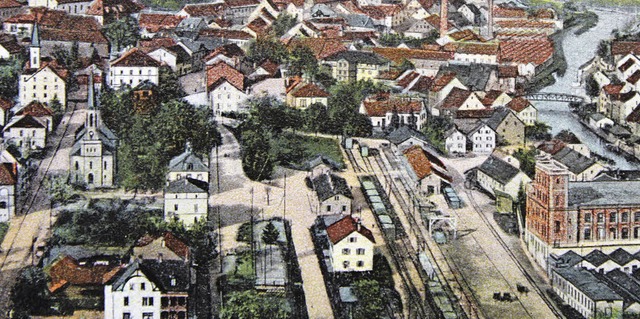 Das Zeller Bahnhofsareal im Jahr 1904, als noch reger Gterverkehr herrschte.   | Foto: Hermann Jacob