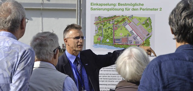 Der Projektleiter der BASF Livio Ulman...e Gemeinde will Widerspruch einlegen.   | Foto: Peter Gerigk