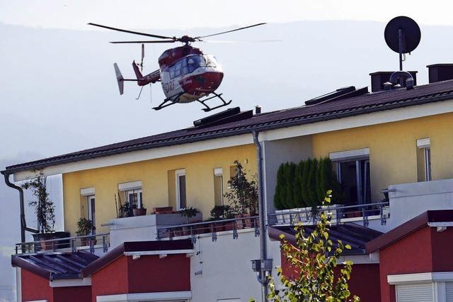 Immer fter landen Notrzte jetzt per Hubschrauber in Freiburg - wegen 40 neuen Landepltzen namens Hedra