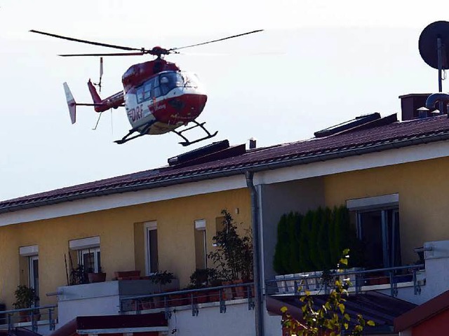 Wenn&#8217;s schnell gehen muss: Hier ...t mit dem Hubschrauber ins Rieselfeld.  | Foto: Patrick Seeger