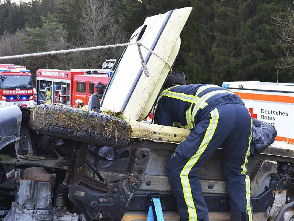 Ein schwerer Verkehrsunfall ereignete ...von Bonndorf in Richtung Gndelwangen.  | Foto: Brunner Kamera24tv