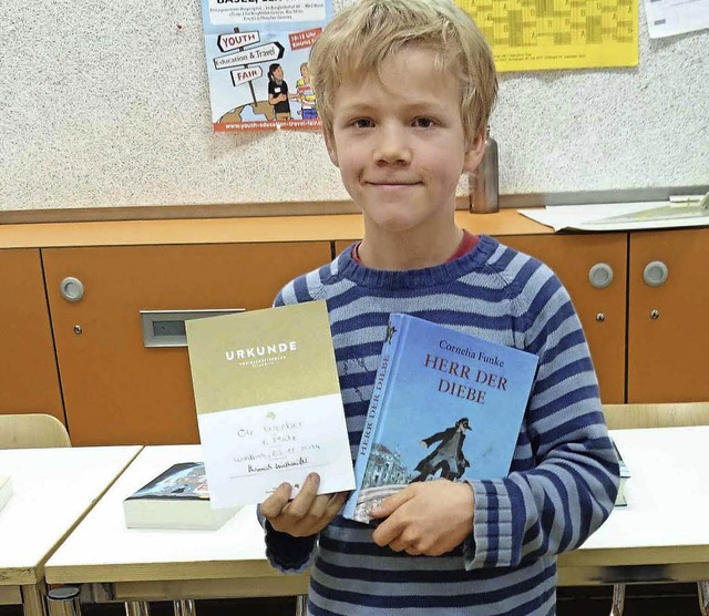 Bester Vorleser am Gymnasium ist Ole Weeber.   | Foto: Schule