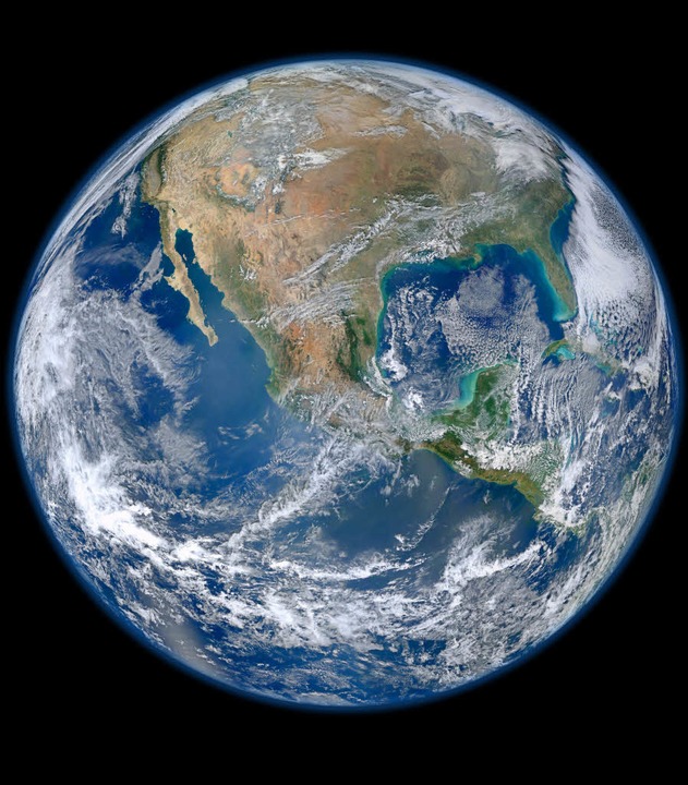 Schöner blauer Planet &#8211; doch weg...dels sind  viele  Menschen in Gefahr.   | Foto: NASA/NOAA/GSFC/Suomi NPP/VIIRS/Norman Kuring