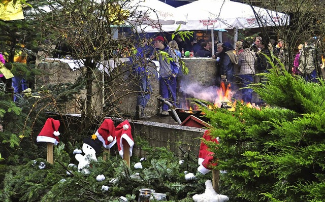 Der weihnachtlich geschmckte Fohlenho...wieder zahlreiche Besucher angezogen.   | Foto: Dieter Fleig