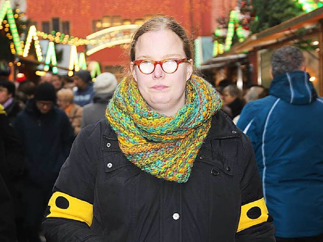 Die Journalistin Lucia Hoffmann ist blind.  | Foto: Michael Saurer