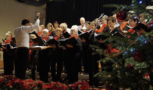 Der Schliengener Chor  &#8222;Frohsinn...mann singt Lieder zur Weihnachtszeit.   | Foto: silke hartenstein