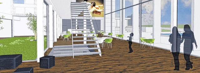 Ein Foyer-Anbau wie im Bild soll den N...t der Stadthalle Waldshut verbessern.   | Foto: Planungsgruppe S4