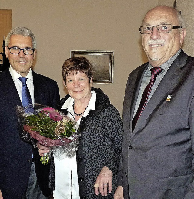 Brgermeister  Markus Vollmer (links) ...hier zusammen mit  Ehefrau Hildegard.   | Foto: cornelia weizenecker