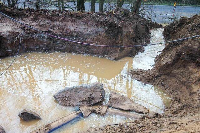 Schaden an der Hauptschlagader: Mllheims Wasserversorgung musste abgesichert werden
