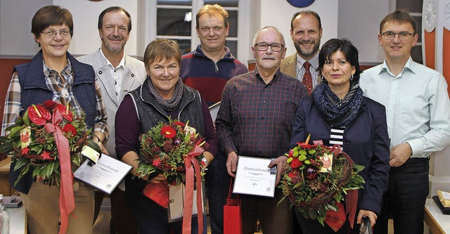 Langjhrige Gemeindertinnen und Gemei...ker, Dagmar Frenk und  Patrick Fertig   | Foto: Heidi Fssel