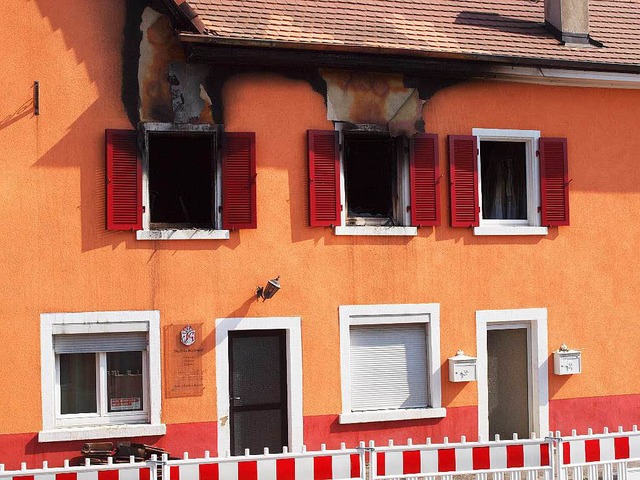 In diesem Haus in Kenzingen brach der Brand im April 2014 aus.  | Foto: Michael Haberer