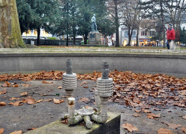 Im Hebelpark knnten bald die Brunnen ...denfalls wird die Sanierung begonnen.   | Foto: Barbara Ruda