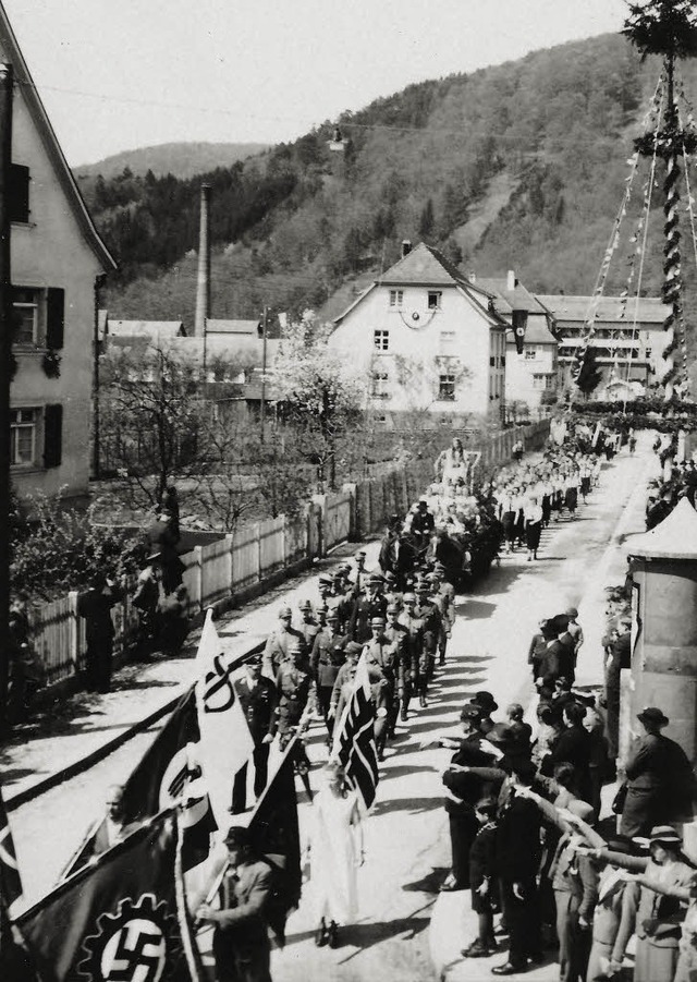 Auch Maulburg hat seine NS-Vergangenhe...Kuttler-Strae  (wohl  im Jahr 1935).   | Foto: Sammlung Schaum